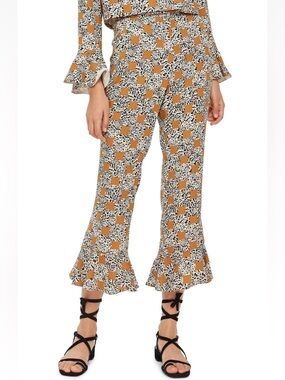 Topshop Spot Frill Trousers Size 8